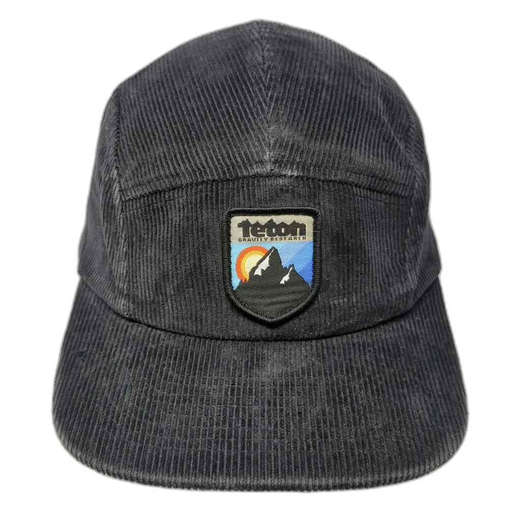 Teton Gravity Research 5 Panel Black Hat One Size Corduroy Mountain Patch Strap